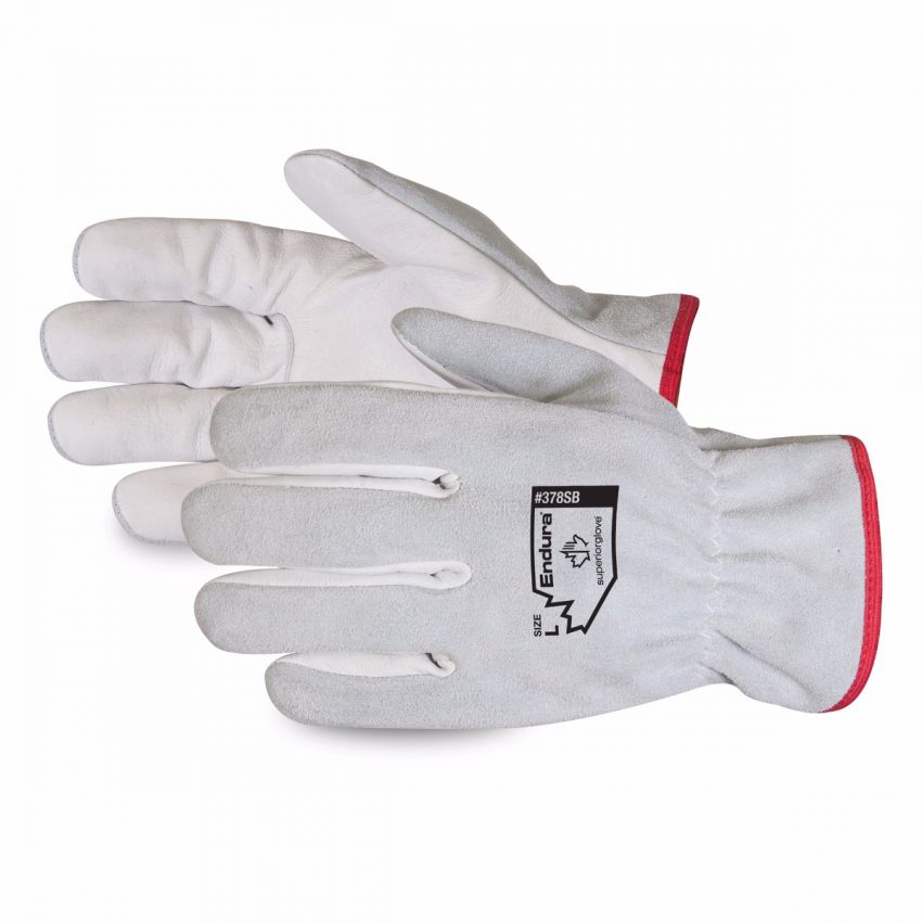 #378SB Superior Glove® Endura®
Split-Leather Drivers Gloves with Cowgrain Palms
